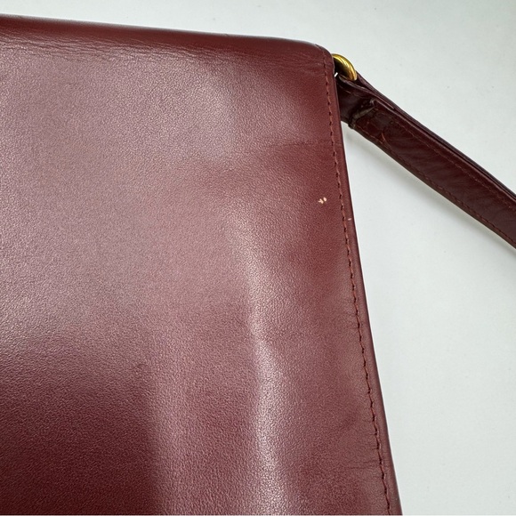 Cartier Must de Cartier Vintage Burgundy Leather Clutch Wristlet - Picture 4 of 9